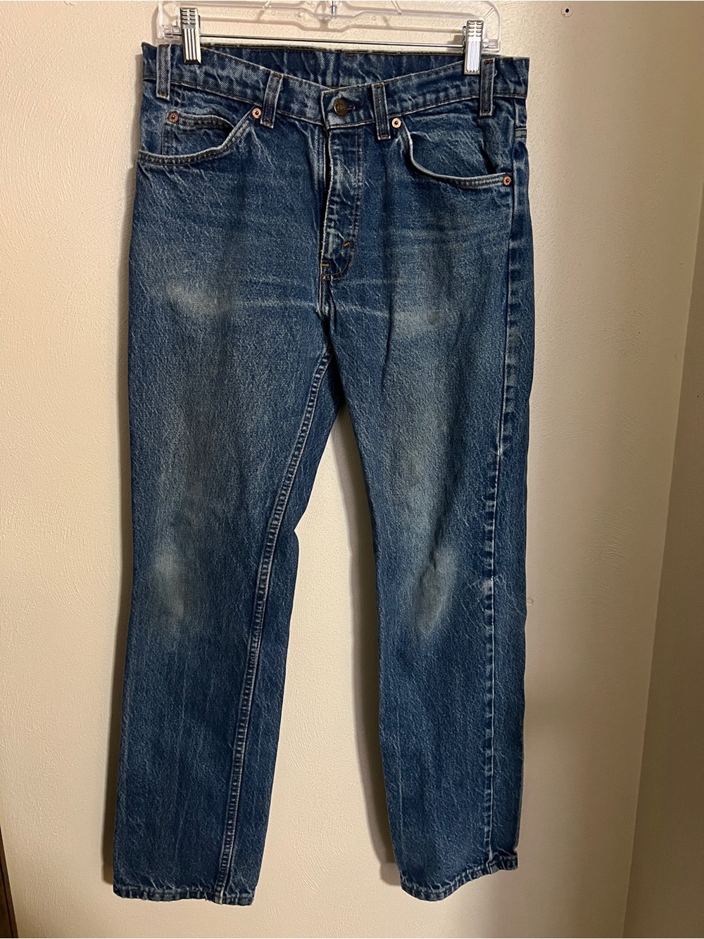 LEVI'S Classic Vintage Orange Tab 1980's Straight Leg Faded Denim Jeans Sz 30x32
